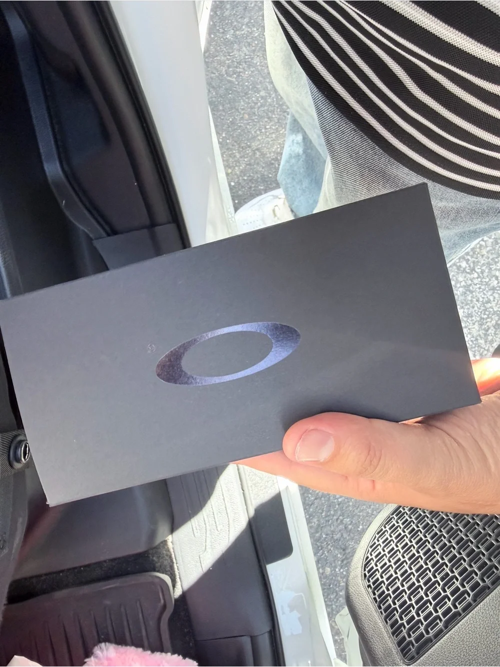 Oakley Matte Black Square Sunglasses with Dark Lenses